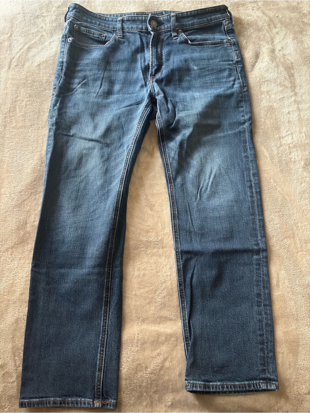 Express Men's Blue Straight-Leg Jeans